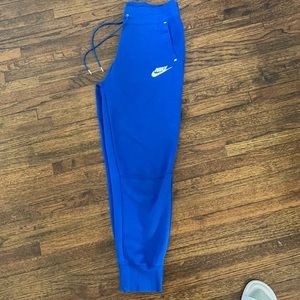 Nike tech fleece joggers, blue, size M